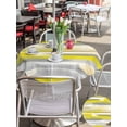 thumbnail image 5 of Outdoor Tablecloths with Umbrella Hole & Zipper, Yellow Gray Stripes Round Tablecloth 54 Inch, Watercolor Modern Abstract Minimalist Waterproof Table Cloth, Patio/Pool/Picnic Table Covers, 5 of 8
