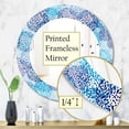 thumbnail image 5 of DESIGN ART Designart 'Sea Motif Pattern' Printed Traditional Oval or Round Wall Mirror - Blue 24in.x24in., 5 of 5
