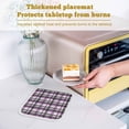 thumbnail image 6 of Purple Black Plaid Pot Holders for Kitchen Heatproof Potholder, 2 Pack Farmhouse Purple Black Checkered Hot Pads Multipurpose Oven Pads Cloth Potholders Trivet for Cooking and Baking, 6 of 8