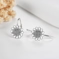 thumbnail image 4 of DOLIOX 925 Sterling Silver Evil Eyes Sunflower Cherry Blossom Greek Star Dangle Earrings Leverback Earrings for Women Birthday Hypoallergenic, 4 of 6