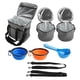 thumbnail image 1 of Bolsa de viaje para perros de gran capacidad, 2 bolsas de comida para perros, 2 cuencos plegables de silicona para perros, bolsa de viaje para mascotas con cuchara, 1 of 12