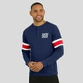 thumbnail image 6 of Men's Darius Rucker Collection by Fanatics Navy New York Giants Waffle-Knit Raglan Long Sleeve Henley T-Shirt, 6 of 6