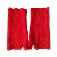 thumbnail image 2 of SPRING PARK Women's Sexy Lace Floral Long Fingerless Wedding Party Gloves Driving Gloves, 2 of 8