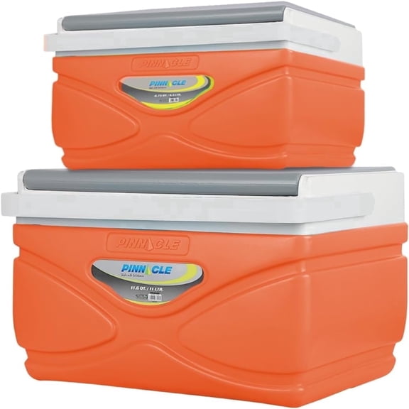 Pinnacle Thermoware 4.5 and 11 L Hard Sided Thermocooler, Orange, 2 Pack