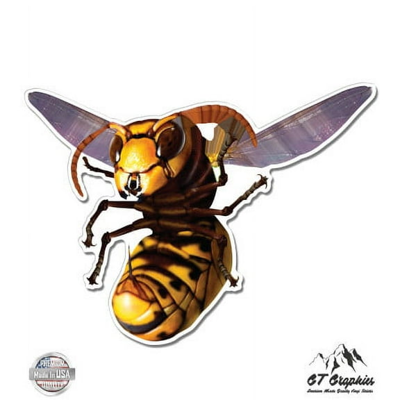 Wasp - 3" Vinyl Sticker - For Car Laptop I-Pad Phone Helmet Hard Hat - Waterproof Decal