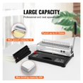 thumbnail image 3 of Binding Machine Comb Binding Machine 21Holes Binding 450 Sheets Book Binder Machine With 100 PCS 3/8'' Comb Binding Spines ,Pinpoint Punching, 3 of 7
