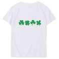 thumbnail image 4 of Chandail de la Saint-Patrick pour Femme, Col Rond Décontracté, Manches Courtes, T-shirt Imprimé Arbre de Noël, Haut, Chandails de la Saint-Patrick pour Femmes, 4 of 4