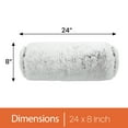 thumbnail image 5 of Cheer Collection Shaggy Long Hair Bolster Pillow, Gray Ombre, 5 of 5