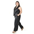 thumbnail image 2 of Pantalon de vinipiel pierna ancha Roman Fashion /Tallas Extras, 721 (Negro) negro 42, 2 of 5