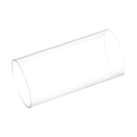 Uxcell Plastic Pipe Rigid Polycarbonate Round Tube Clear 2.8"(71mm) ID 3"(75mm) OD 6"(150mm) for Lighting, Models, Water Plumbing