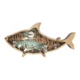thumbnail image 4 of Marine Animals Wooden Decor Statues Maritime Themed Ornament Carved Fish Nautical Handcraft DIY for Table Bookshelf Beach Cottage Decoration style B, 4 of 8