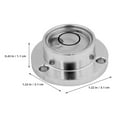 thumbnail image 4 of Bubble Level Round Bubble Level High Precision Stainless Steel Small Camper Level, 4 of 7