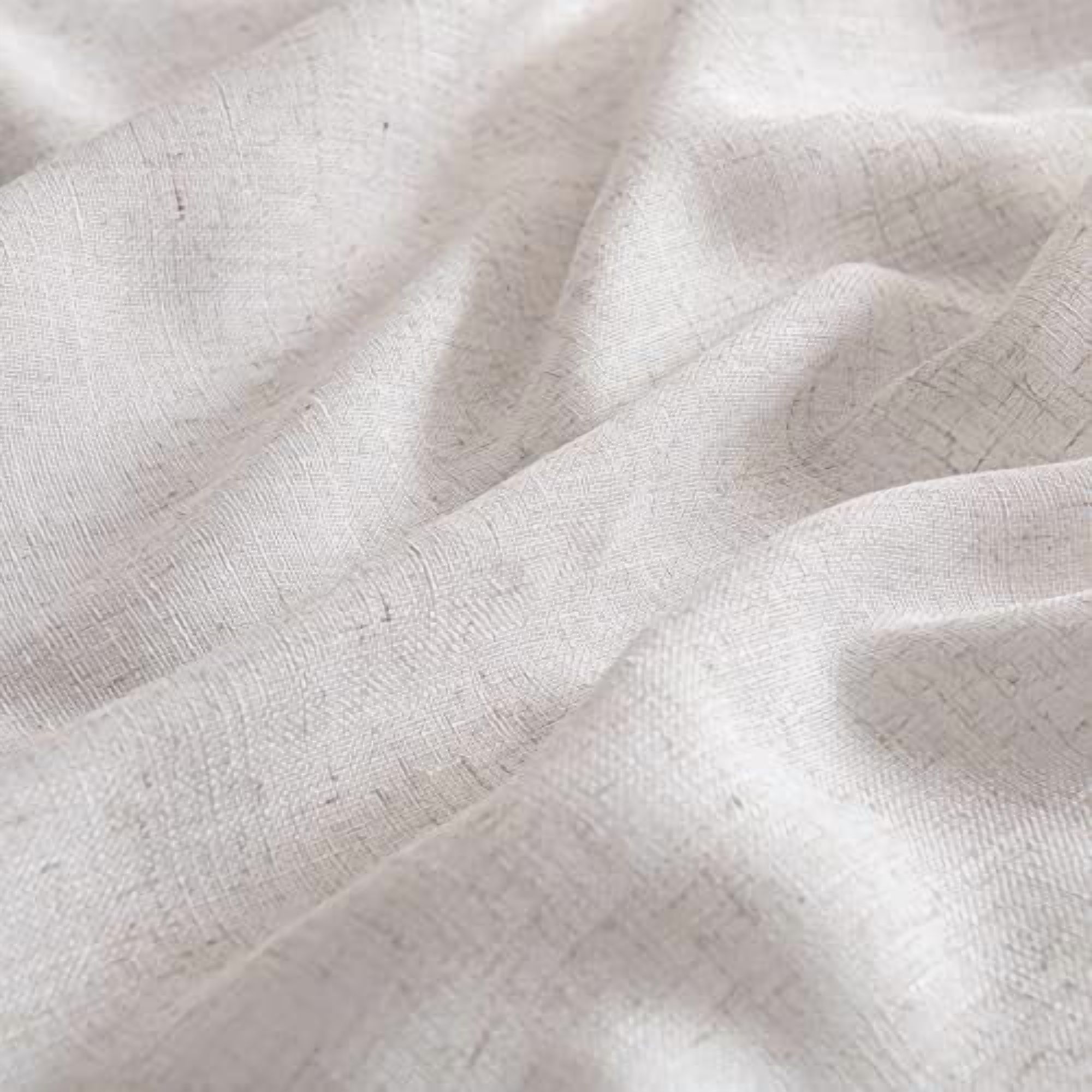 White Linen Curtains 108 Inches Long for Bedroom Living Room, Soft Thick Linen Textured Window Drapes Semi Sheer Light Filtering Rod Pocket Back Tab Burlap Look Farmhouse Decor, 2 Panels
