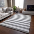 thumbnail image 6 of Addison Rugs Mayfield Washable Transitional Stripes Gray Rectangle Rug, 9' x 12', 6 of 6
