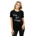 thumbnail image 2 of Hey Girl Heeyyy Women's Fashion Relaxed T-Shirt Tee Heather Black 2X-Large, 2 of 5