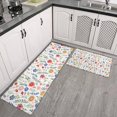 thumbnail image 2 of Pioneer Flower Floral Print Pattern Kitchen Rugs Sets Of 2,Anti Fatigue Kitchen Mat Rugs Non Slip Washable,Decorative Kitchen Floor Mats for Kitchen,Sink,Laundry,17"x30"+17"x47", 2 of 7