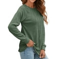 thumbnail image 4 of MOSHU Pleated Womens Tunic Tops Casual Dressy Blouses Fashion Long Sleeve Shirts for Women, 4 of 10