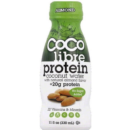 CoCo Libre Protein Almond Coconut Water, 11 fl oz, (Pack of 12)
