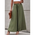 thumbnail image 4 of Asyoly Womens Wide Leg Pants Loose Flowy Drawstring High Waist Palazzo Lounge Trousers with Pockets, 4 of 7