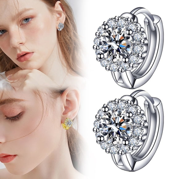 Hypoallergenic Surgical Steel Stud Earrings for Women Moissanite Earrings 925 Sterling Silver Earrings for Women Wedding Gifts for Birthday Anniversary for Her Warehouse Sale