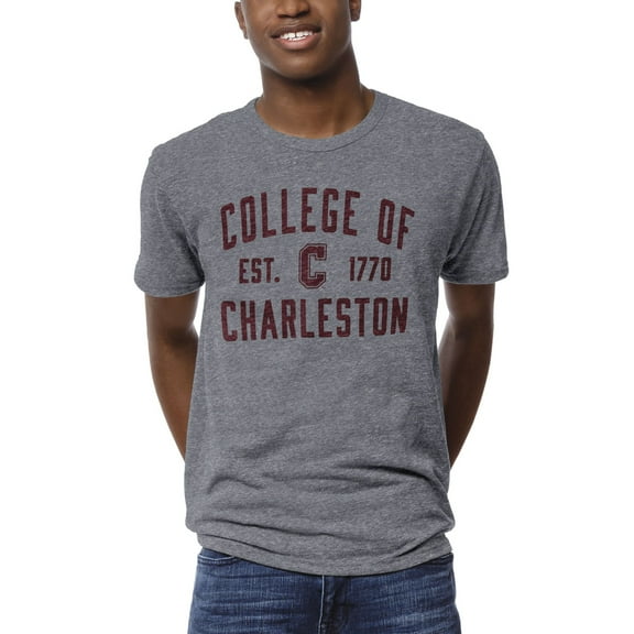 Men's League Collegiate Wear Heather Gray Charleston Cougars 1274 Victory Falls T-Shirt