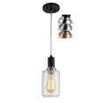 thumbnail image 2 of Woodbridge Lighting Blake 4.38" Mini Pendant with ST64 Bulb in Black/Clear Seedy, 2 of 2