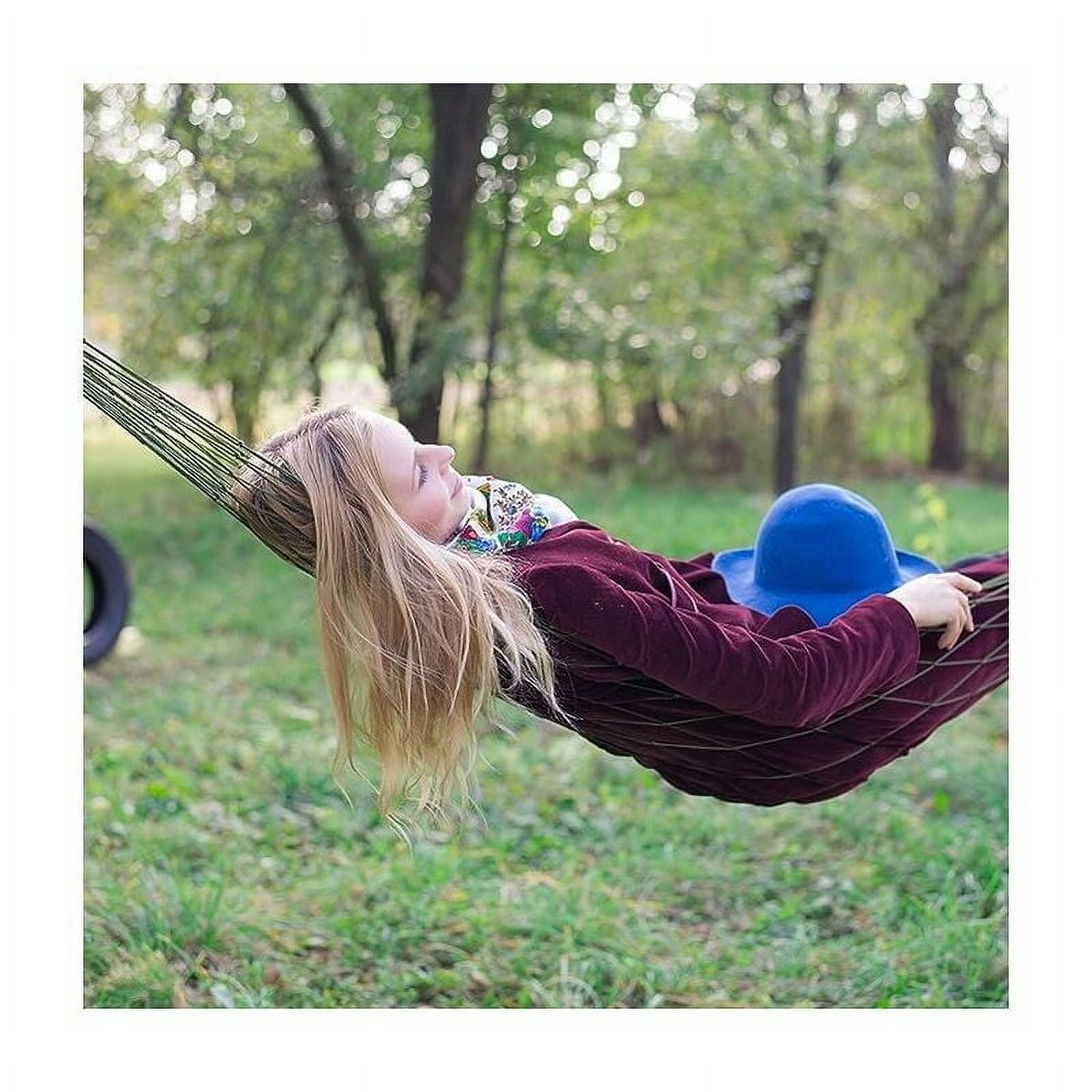 NeveLance Net Hammock, Garden for One Person, Camping, Lightweight for Indoor and Outdoor Use, Green