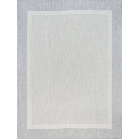 Tayse Eco Area Rug ECO1204 Transitional Gray Solid Flat 5' 3" x 7' 3" Rectangle