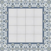 Somertile 9.5x9.5-inch Hidraulic Blanco Porcelain Floor and Wall Tile (Case of 16)