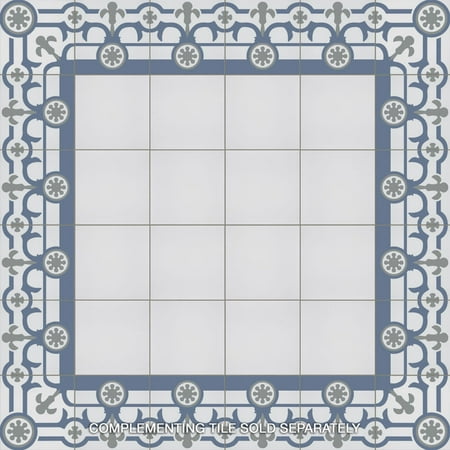Somertile 9.5x9.5-inch Hidraulic Blanco Porcelain Floor and Wall Tile (Case of 16)