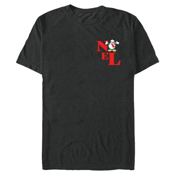 Disney Mickey Mouse Christmas Snowman Noel Corner Art - Short Sleeve Blended T-Shirt for Adults - Customized-Dark Heather