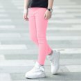 thumbnail image 2 of Kids Girls Stretch Pencil Skinny Pants Elastic Waist Trouser Bottoms Fall Winter Clothes 2-3 Years,Pink NIEWTR, 2 of 2