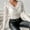 White, variant on Oplxuo Women's Sheer Floral Lace Shirts Slim Fitted V Neck Sexy See Through Blouses Long Sleeve Dressy Club Party Tops