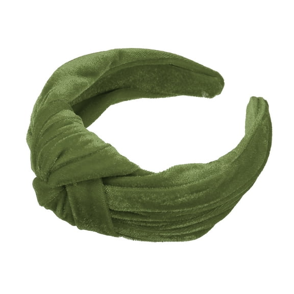 Vocoste 1 Pc Velvet Wide Knotted Hairband for Women Hairband Hair Hoop Hair Accessories Green