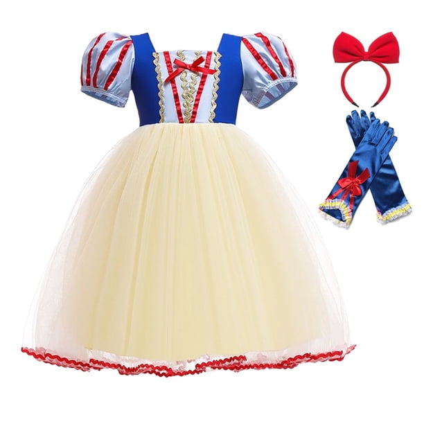 D63 LXAA Verano Niñas Blancanieves Vestido De Princesa Cosplay Malla Halloween Carnaval Cumpleaños Niños Disfraz