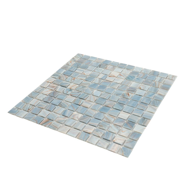 Celestial 12 in. x 12 in. Glossy Manatee Blue Glass Mosaic Wall and Floor Tile (20 sq. ft./case) (20-pack)