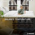 thumbnail image 3 of Fsddascl Brown Beige Boho Blackout Curtains for Bedroom/Living Room, Thermal Insulated Kitchen Curtains, Abstract Southwestern Ethnic Geometric Grommet Darkening Window Treatment Drapes 52"x84"x2, 3 of 6