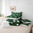thumbnail image 5 of Feelyou Green Soccer Print Twin Bedding Sets 7-Piece for Kid, Cartoon Football Lover Bedding Comforter Set, Eat Sleep Sport Reversible Sheet Sets, Luxury Bedroom Decor, 5 of 7