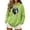 A02-Green, variant on LEKWK Womens Hoodies Funny Animal Graphic Long Sleeve Cute Athletic Tops Long Sleeve Drawstring Cozy Fall Sweatshirt with Pocket