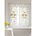 thumbnail image 3 of Happy Birthday Curtains 54 Inch Length, Sheer Curtains for Bedroom Living Room Window Colorful Words Rod Pocket Voile Drapes Kitchen Curtains Small Half Window 52"x54" 2 Panels, 3 of 7