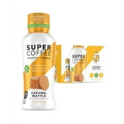 Super Coffee, Plant Based Keto Protein Coffee (0g Added Sugar, 10g Pea Protein, 80 Calories) [Caramel Waffle] 12 Fl Oz, 12 Pack | Iced Smart Coffee Drinks
