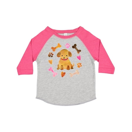

Inktastic Cute Puppy Valentine with Hearts and Bones Gift Toddler Boy or Toddler Girl T-Shirt