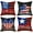 Freedom, variant on 4th of July Patriotic Decorative Throw Pillow Covers 18x18 Set of 4, USA America Love Heart Independence Day Outdoor Pillowcase, American Blue Red White Stripes Stars Cushion Case Home Decor