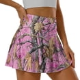thumbnail image 5 of Yuyamidu Camo Hunting A Line Mini Skirts for Women Pink Oak High Waisted Stretchy Tennis Skort with Built-in Shorts Athletic Casual Golf Skort Size M, 5 of 7
