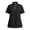 #01Black, variant on Womens Professional Medical Scrub Top with Zipper Collar and Functional Pockets Blue XL