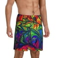thumbnail image 2 of Easygdp Pride Rainbow Men's Short Pajama Pants, Sleep Shorts, Household Pants, Casual Pants with Pockets - 4X-Large, 2 of 9