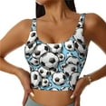 thumbnail image 1 of Fotbe Football Soccer Ball Sujetador Deportivo Largo sin Aros para Mujer con Almohadillas y Soporte Medio, Transpirable y Absorbente, Camiseta Tipo Chaleco o Tank Top-XX-Large, 1 of 8
