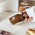 thumbnail image 3 of Taza de café de cerámica estilo coco hecha a mano de 8 onzas con cuchara for entusiastas del café/té, 3 of 7