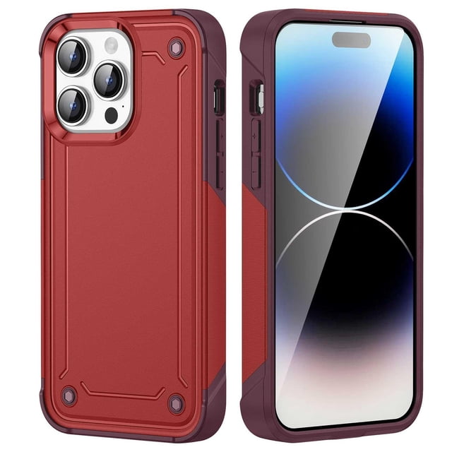 Funda TEKKU Tough cover para iPhone 15 PRO Roja