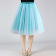 thumbnail image 2 of MIXUE Skirts For Women Summer Solid Color Mesh High Waist Layered Party Casual Beach Skirt Outwear,Blue,S, 2 of 6